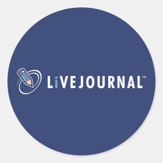 Sticker Rond Logo LiveJournal horizontal (Devant)