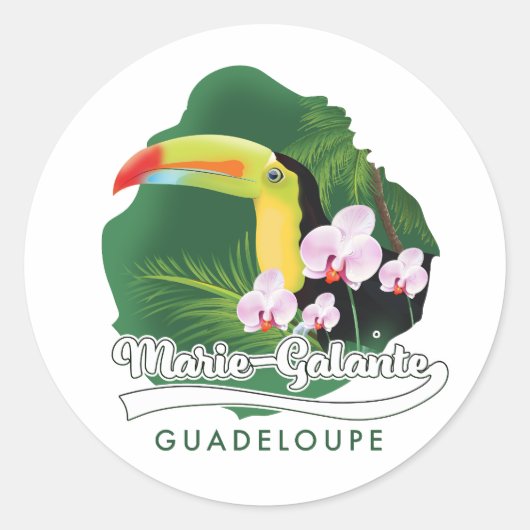 Sticker Rond Logo Marie Galante Guadeloupe (Devant)