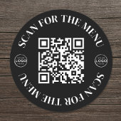 Sticker Rond Logo Menu Scan Code QR