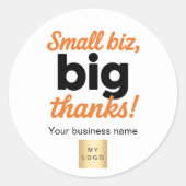 Sticker Rond logo Merci (Devant)