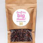 Sticker Rond logo Merci blanc