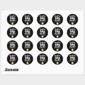 Sticker Rond logo Merci noir blanc (Feuille)