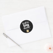 Sticker Rond logo Merci noir blanc (Enveloppe)