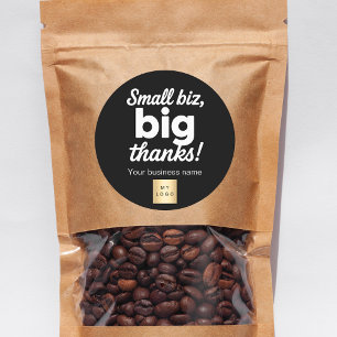 Sticker Rond logo Merci noir blanc