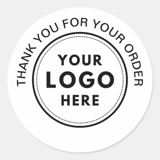 Sticker Rond Logo minimum Merci d'entreprise (Devant)