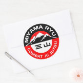 Sticker Rond Logo Miyama Ryu Noir & Rouge (Enveloppe)