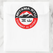 Sticker Rond Logo Miyama Ryu Noir & Rouge (Sac)