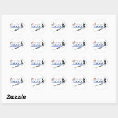 STICKER ROND LOGO MLT W/ MICROSCOPE - TECHNIQUE LABORATOIRE MÉD (Feuille)