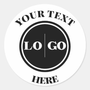 Sticker Rond Logo moderne et commerce de texte