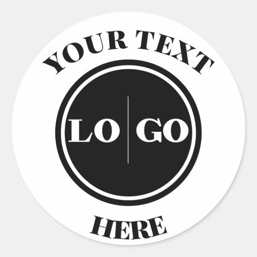 Sticker Rond Logo moderne et commerce de texte (Devant)