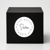 Sticker Rond Logo moderne salon de coiffure d'affaires personna