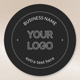 Sticker Rond Logo modifiable et remplacement du nom de l'entrep