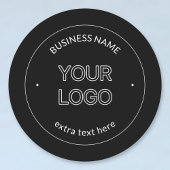 Sticker Rond Logo modifiable et remplacement du nom de l'entrep