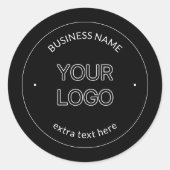 Sticker Rond Logo modifiable et remplacement du nom de l'entrep (Devant)