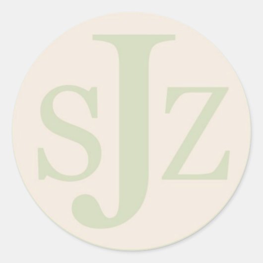 Sticker Rond Logo Monogramme mariage (Devant)