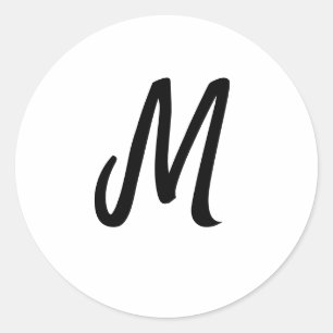 Sticker Rond logo monogramme minimaliste simple personnalisé bo