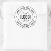 Sticker Rond Logo Monogramme Personnalisé | Ajouter un Texte Pe (Sac)
