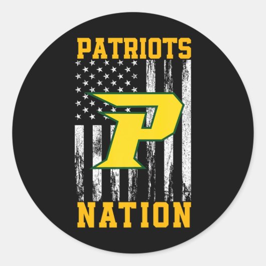 Sticker Rond Logo Nation De Patriotes De Pinecrest (Devant)