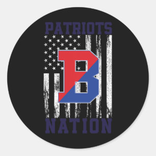 Sticker Rond Logo Nation HS de Binghamton Patriots