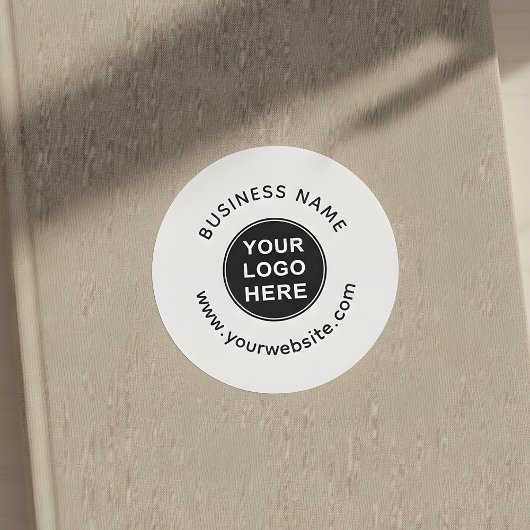 Sticker Rond Logo | Nom de l'entreprise | Site Web | Marque de 