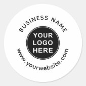 Sticker Rond Logo | Nom de l'entreprise | Site Web | Marque de  (Devant)