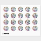 Sticker Rond Logo Nostalgie Now (Feuille)