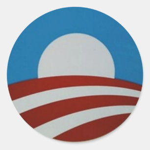 Sticker Rond Logo Obama