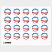 Sticker Rond Logo Obama (Feuille)