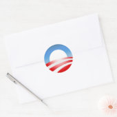 Sticker Rond Logo Obama (Enveloppe)