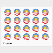 Sticker Rond logo obama - soviétique (Feuille)