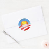 Sticker Rond logo obama - soviétique (Enveloppe)