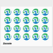 Sticker Rond Logo officiel de StumbleUpon (Feuille)