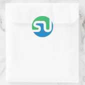 Sticker Rond Logo officiel de StumbleUpon (Sac)