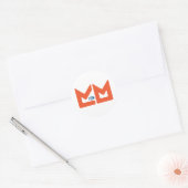 Sticker Rond Logo - orange et bleu (Enveloppe)