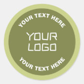 Sticker Rond Logo ou conception téléchargé et texte modifiable  (Devant)