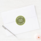 Sticker Rond Logo ou conception téléchargé et texte modifiable  (Enveloppe)