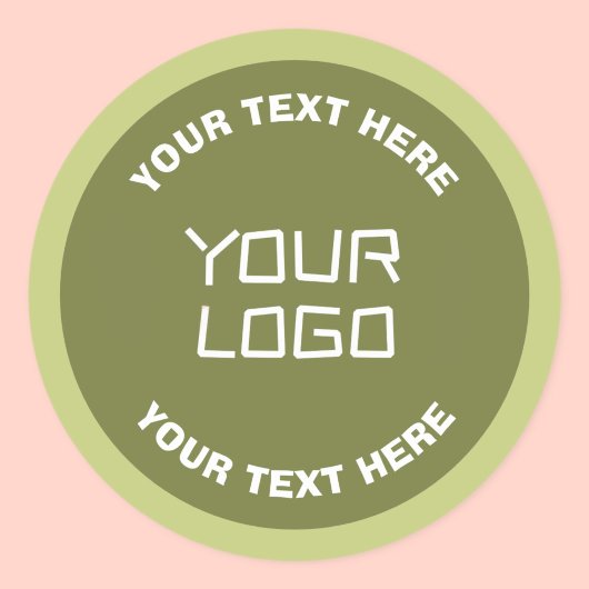 Sticker Rond Logo ou conception téléchargé et texte modifiable 