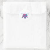 Sticker Rond Logo Palmiers Rétro (Sac)