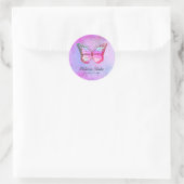 Sticker Rond logo papillon violet (Sac)
