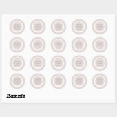 Sticker Rond Logo Pastel Collier | Design de bijoux (Feuille)