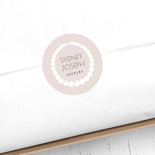 Sticker Rond Logo Pastel Collier | Design de bijoux