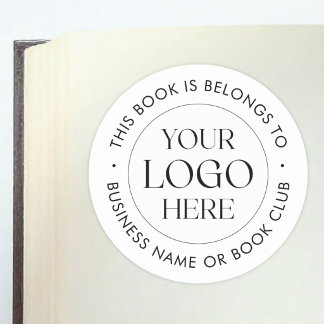Sticker Rond Logo personnalisé Ce livre appartient à Moderne ex