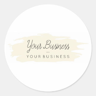 Sticker Rond Logo Personnalisé De Brosse De Base 1 Tan