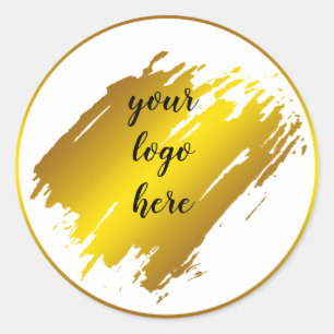 Sticker Rond Logo personnalisé de la Parties scintillant des a