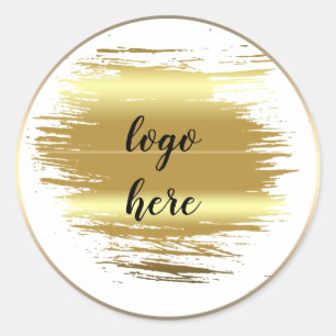 Sticker Rond Logo personnalisé de Parties scintillant à anneaux