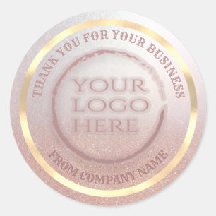 Sticker Rond Logo personnalisé de remerciement pour la brillanc
