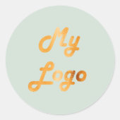 Sticker Rond Logo personnalisé image affaires vert (Devant)