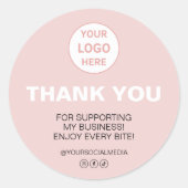 Sticker Rond Logo Personnalisé Merci boulangerie (Devant)