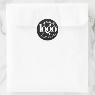 Sticker Rond Logo personnalisé professionnel minimaliste d'entr