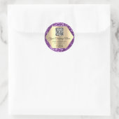 Sticker Rond Logo personnalisé QR Code promotionnel Insertion c (Sac)